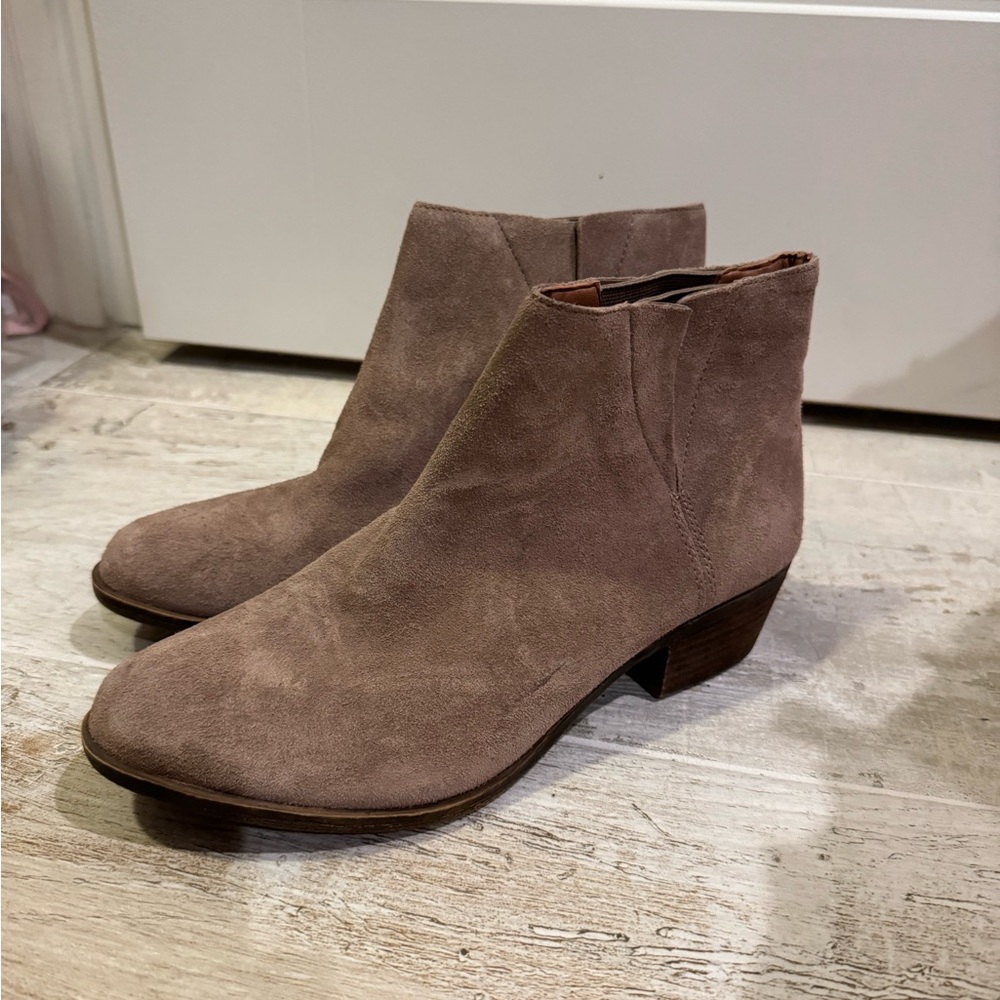 Lucky Brand Brown Suede Ankle Booties